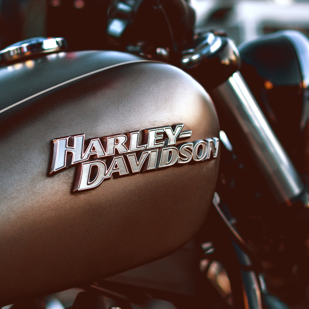 Harley davidson logo on a Honda motorcycle.